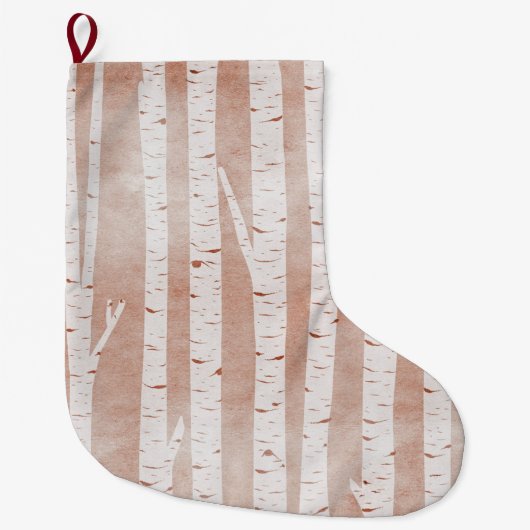 Afbeelding van Birch Trees Grote Kerstsok (Voorkant)