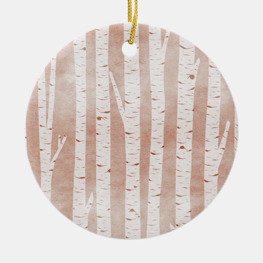 Afbeelding van Birch Trees Keramisch Ornament (Voorkant)