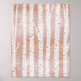 Afbeelding van Birch Trees Poster