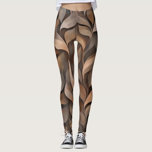 🍂 Afbeelding van bladeren en wijnstokken in natuu Leggings (Voorkant)