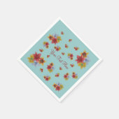 afbeelding van bloemen kleurrijke lelies  bloemig servetten (Hoek)