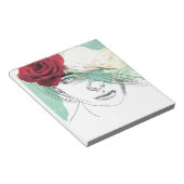  afbeelding van bloemmeisje notitieblok (Schuin)