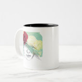  afbeelding van bloemmeisje tweekleurige koffiemok (Voorkant links)