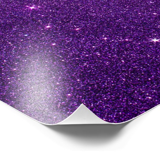 Afbeelding van Bright Paarse glitter Foto Afdruk (Hoek)