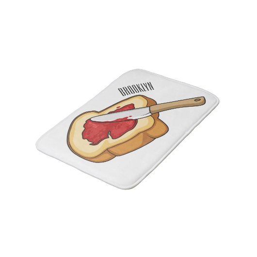 Afbeelding van Brood- en jam-cartoon Badmat (Gekanteld)