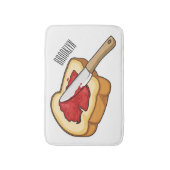 Afbeelding van Brood- en jam-cartoon Badmat (Voorkant Verticaal)