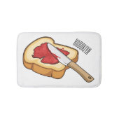 Afbeelding van Brood- en jam-cartoon Badmat (Voorkant)