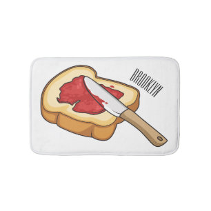 Afbeelding van Brood- en jam-cartoon Badmat