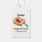 Afbeelding van Brood- en jam-cartoon Cadeaulabel (Achterkant)