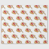 Afbeelding van Brood- en jam-cartoon Cadeaupapier (Vlak)