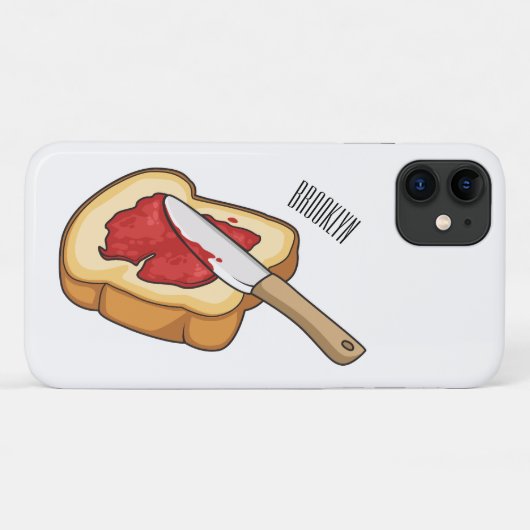 Afbeelding van Brood- en jam-cartoon Case-Mate iPhone Case (Achterkant (horizontaal))