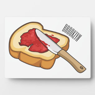 Afbeelding van Brood- en jam-cartoon Fotoplaat