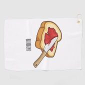 Afbeelding van Brood- en jam-cartoon Golfhanddoek (Horizontaal)