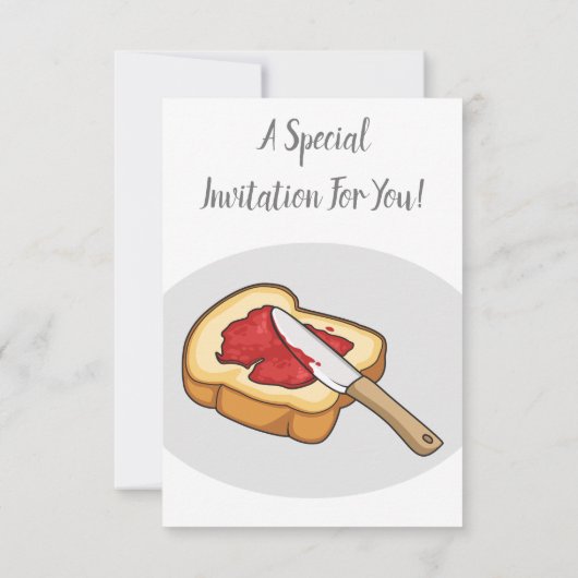 Afbeelding van Brood- en jam-cartoon Kaart (Achterkant)