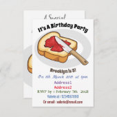 Afbeelding van Brood- en jam-cartoon Kaart (Voorkant / Achterkant)