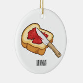Afbeelding van Brood- en jam-cartoon Keramisch Ornament (Rechts)