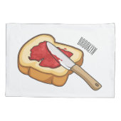 Afbeelding van Brood- en jam-cartoon Kussensloop (Achterkant)