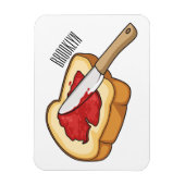 Afbeelding van Brood- en jam-cartoon Magneet (Verticaal)