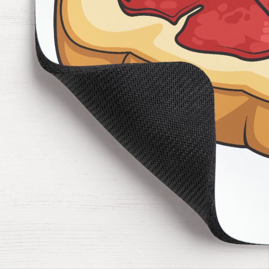 Afbeelding van Brood- en jam-cartoon Muismat (Hoek)