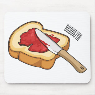 Afbeelding van Brood- en jam-cartoon Muismat