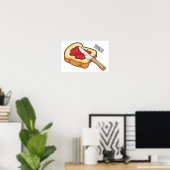 Afbeelding van Brood- en jam-cartoon Poster (Thuiskantoor)