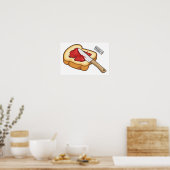 Afbeelding van Brood- en jam-cartoon Poster (Keuken)