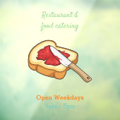 Afbeelding van Brood- en jam-cartoon Raamsticker (Vel 3)