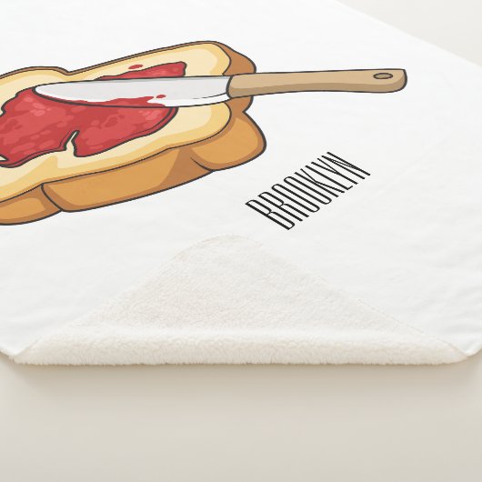 Afbeelding van Brood- en jam-cartoon Sherpa Deken (3/4)