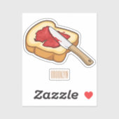 Afbeelding van Brood- en jam-cartoon Sticker (Vel)