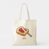 Afbeelding van Brood- en jam-cartoon Tote Bag (Achterkant)