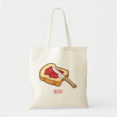Afbeelding van Brood- en jam-cartoon Tote Bag (Voorkant)