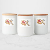 Afbeelding van Brood- en jam-cartoon Voedselcontainer Etiket (Flessen)