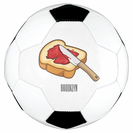 Afbeelding van Brood- en jam-cartoon Voetbal (Voorkant)
