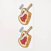 Afbeelding van Brood- en jam-cartoon Yogamat (Voorkant)