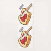 Afbeelding van Brood- en jam-cartoon Yogamat (Achterkant)