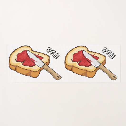 Afbeelding van Brood- en jam-cartoon Yogamat (Voorkant (horizontaal))