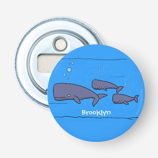 Afbeelding van cartoon die over de ute migreert button flesopener (Voorkant)