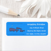 Afbeelding van cartoon die over de ute migreert etiket (Insitu)