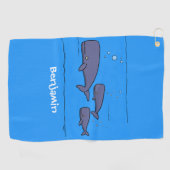 Afbeelding van cartoon die over de ute migreert golfhanddoek (Horizontaal)