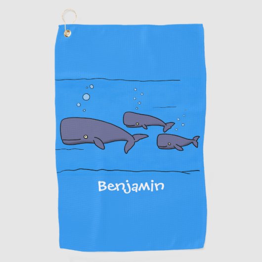 Afbeelding van cartoon die over de ute migreert golfhanddoek (Voorkant)
