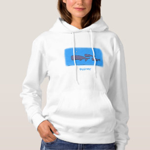 Afbeelding van cartoon die over de ute migreert hoodie