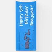 Afbeelding van cartoon die over de ute migreert spandoek (Verticaal)