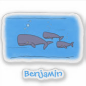 Afbeelding van cartoon die over de ute migreert sticker (Voorkant)