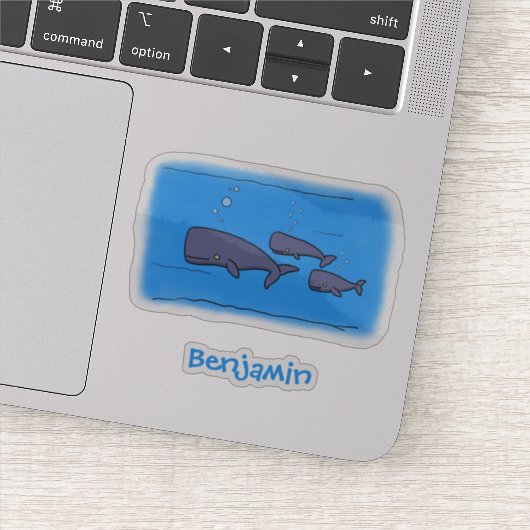 Afbeelding van cartoon die over de ute migreert sticker (Detail)