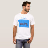 Afbeelding van cartoon die over de ute migreert t-shirt (Voorkant volledig)