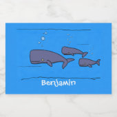 Afbeelding van cartoon die over de ute migreert voedselcontainer etiket (Enkel label)