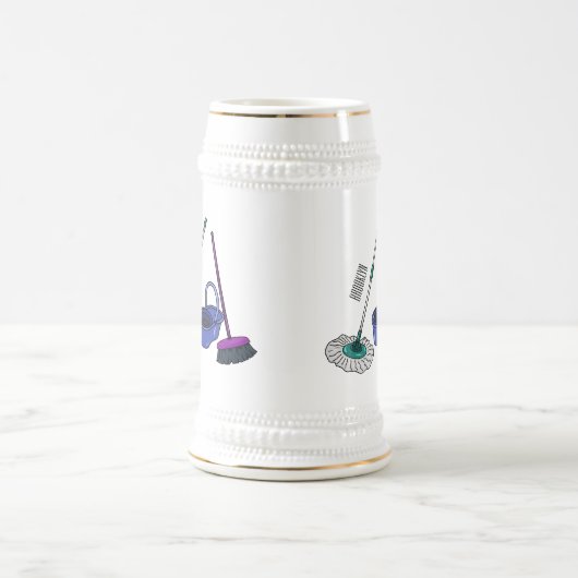 Afbeelding van cartoon in kamer en muis bierpul (Center)