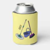 Afbeelding van cartoon in kamer en muis blikjeskoeler (Blikje Achterkant)