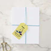 Afbeelding van cartoon in kamer en muis cadeaulabel (Met Touw)