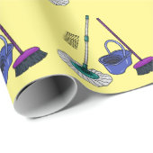 Afbeelding van cartoon in kamer en muis cadeaupapier (Rol Hoek)